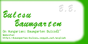 bulcsu baumgarten business card